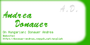 andrea donauer business card